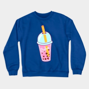 Pink Boba Tea Crewneck Sweatshirt